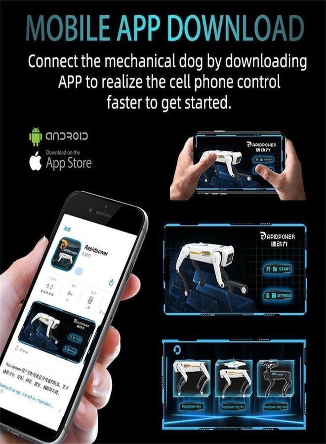 KIDIIG Robot Dog, AI Dog, AI Smart Pet, Will Dance and Kungfu, Voice/App/Remote Control, Support Action Programming, AI Robot Ideal Gift for Adults/Kids, White - Image 5